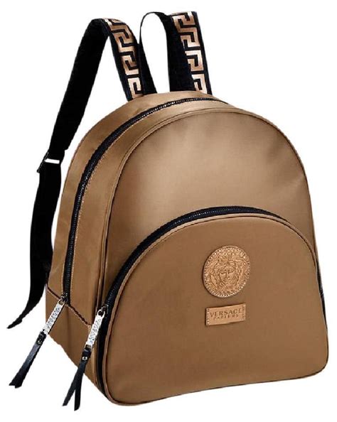 versace black & gold fashionable backpack|black Versace shoes for men.